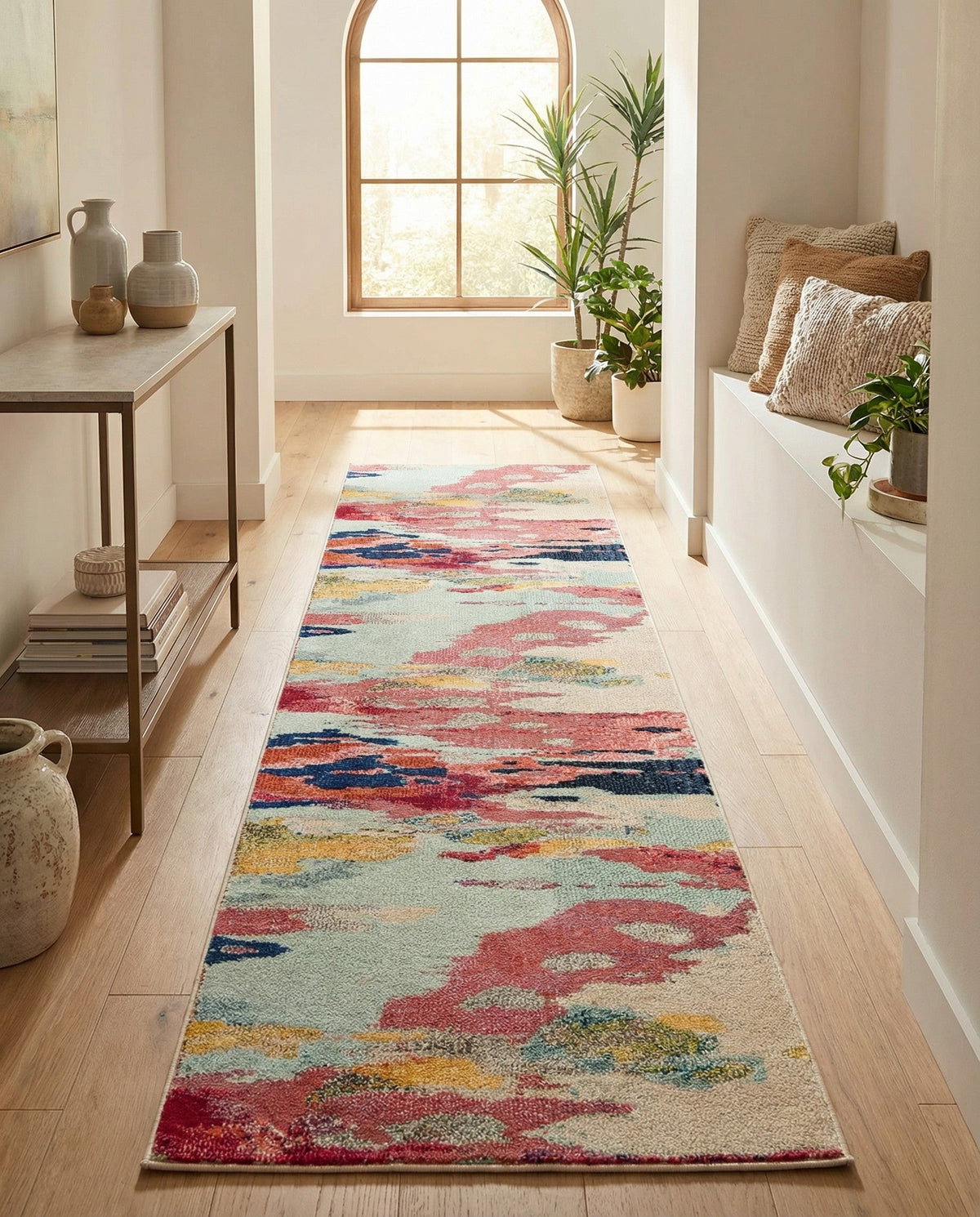 Marrakesh Elegance Collection Area Rug -  Skhirat Runner Pink  lifestyle 83