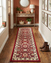 Tabriz Tapestry Collection Area Rug - Sahand (Red) Runner Red  lifestyle 42