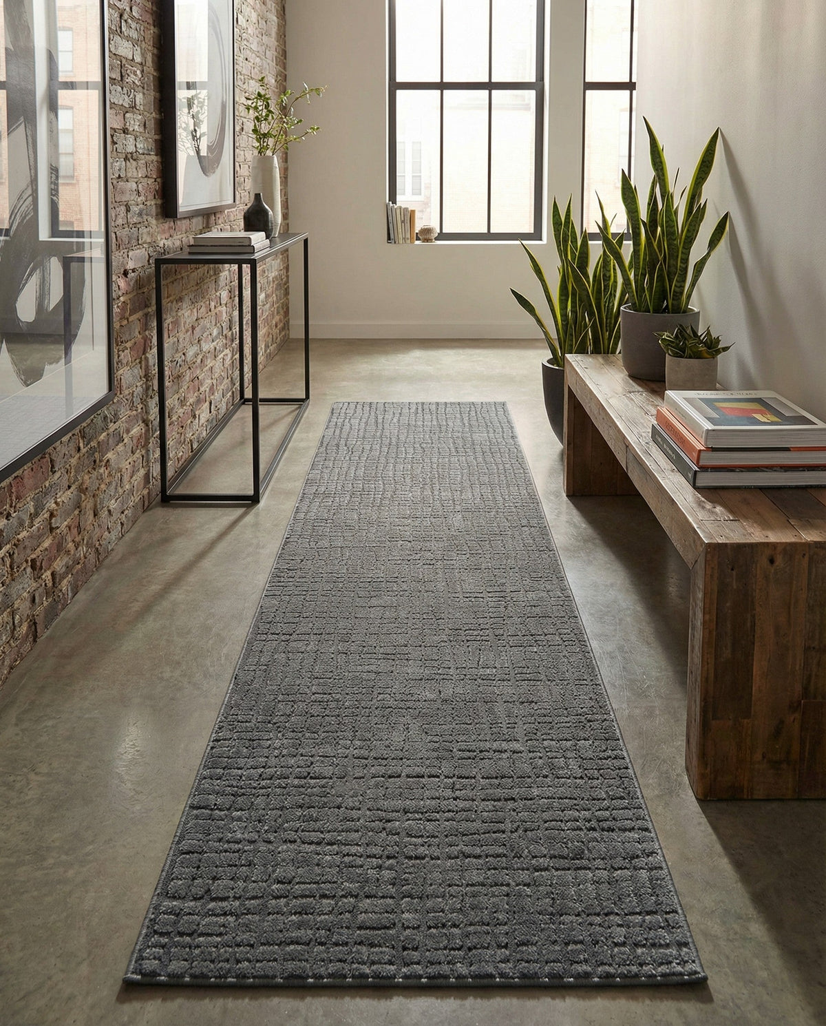 Haven Tapestry Collection Area Rug - WhisperingFalls Runner Serenity Blue  lifestyle 95