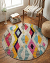Sedona Vista Collection Area Rug -  Pricklypear Round Multi  lifestyle 54