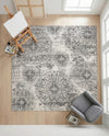 Riviera Elegance Collection Area Rug -  Monaco (Gray) Square Gray  lifestyle 76