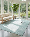 Marrakesh Lattice Collection Area Rug - Casablanca (Aqua) Rectangle Aqua  lifestyle 23