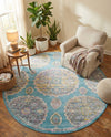 Arcadia Rugs Collection Area Rug -  Atlantis (Blue) Round Blue  lifestyle 66