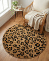 Savannah Sojourn Collection Area Rug -  Mara Round Light Brown  lifestyle 35