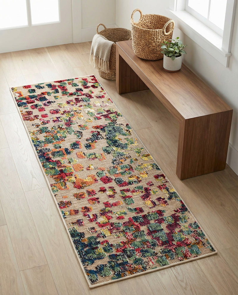 Outdoor Marrakesh Collection Area Rug -  Oujda Runner Multi  lifestyle 27