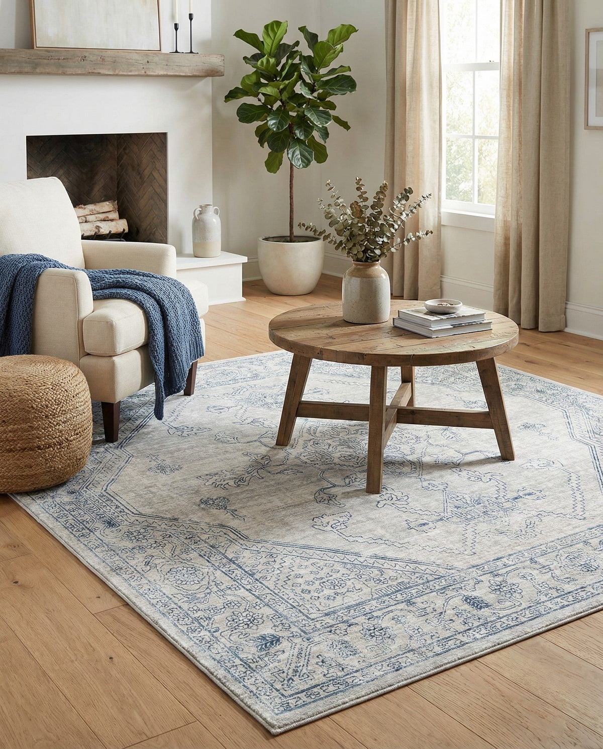 Coastal Haven Collection Area Rug -  Marina Square Gray  lifestyle 225