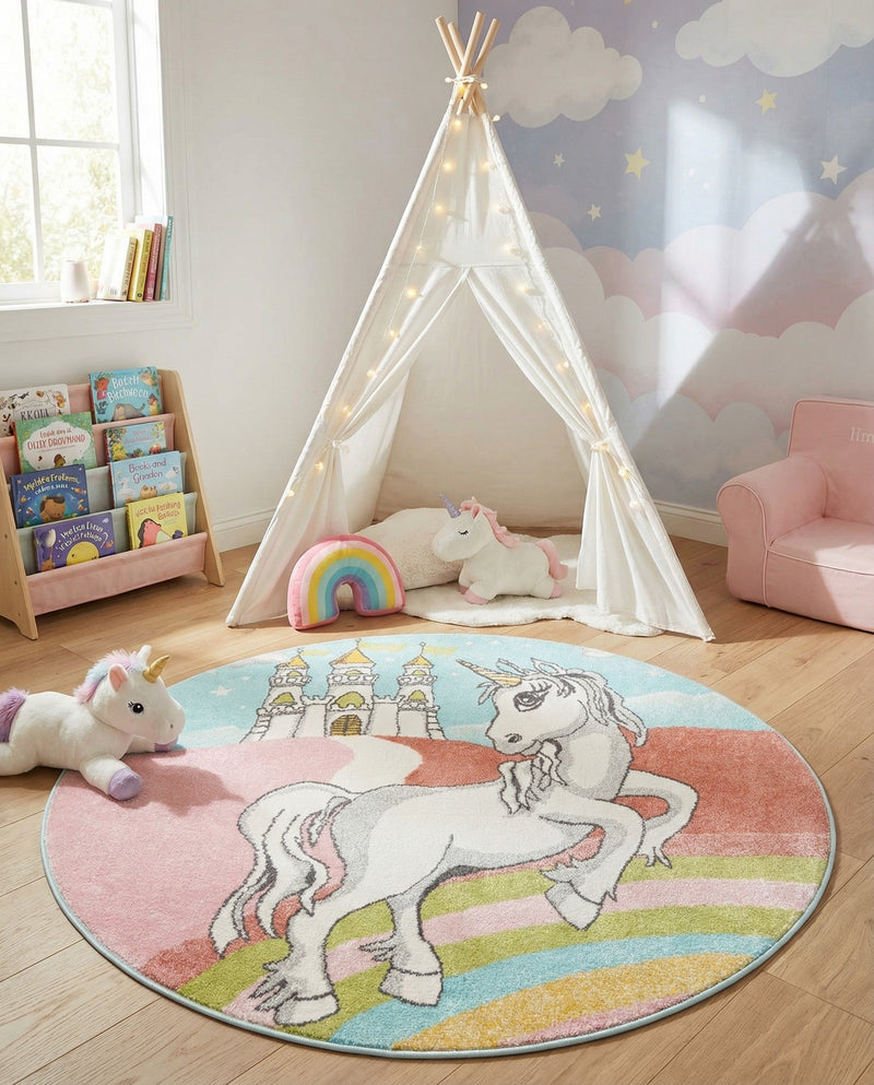 Wonder Tykes Collection Area Rug -  Carnival Round Multi  lifestyle 41