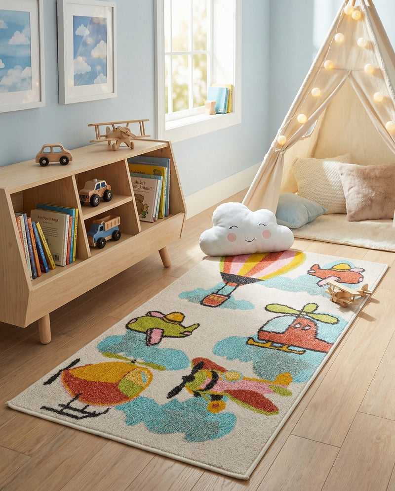Wonder Tykes Collection Area Rug -  Splatter Runner Multi  lifestyle 27