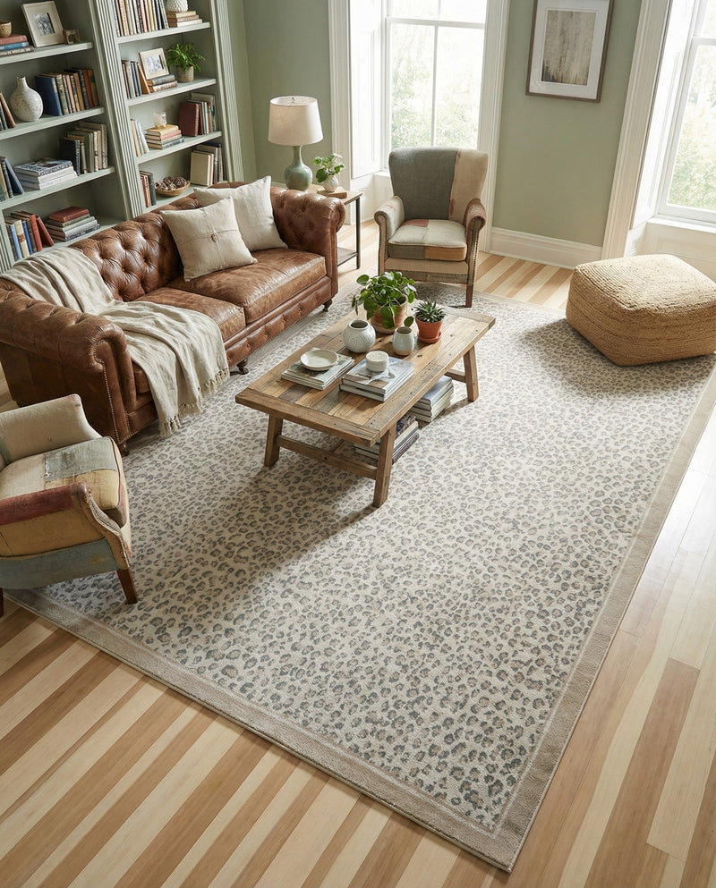 Savannah Sojourn Collection Area Rug - Serengeti Rectangle Ivory  lifestyle 23