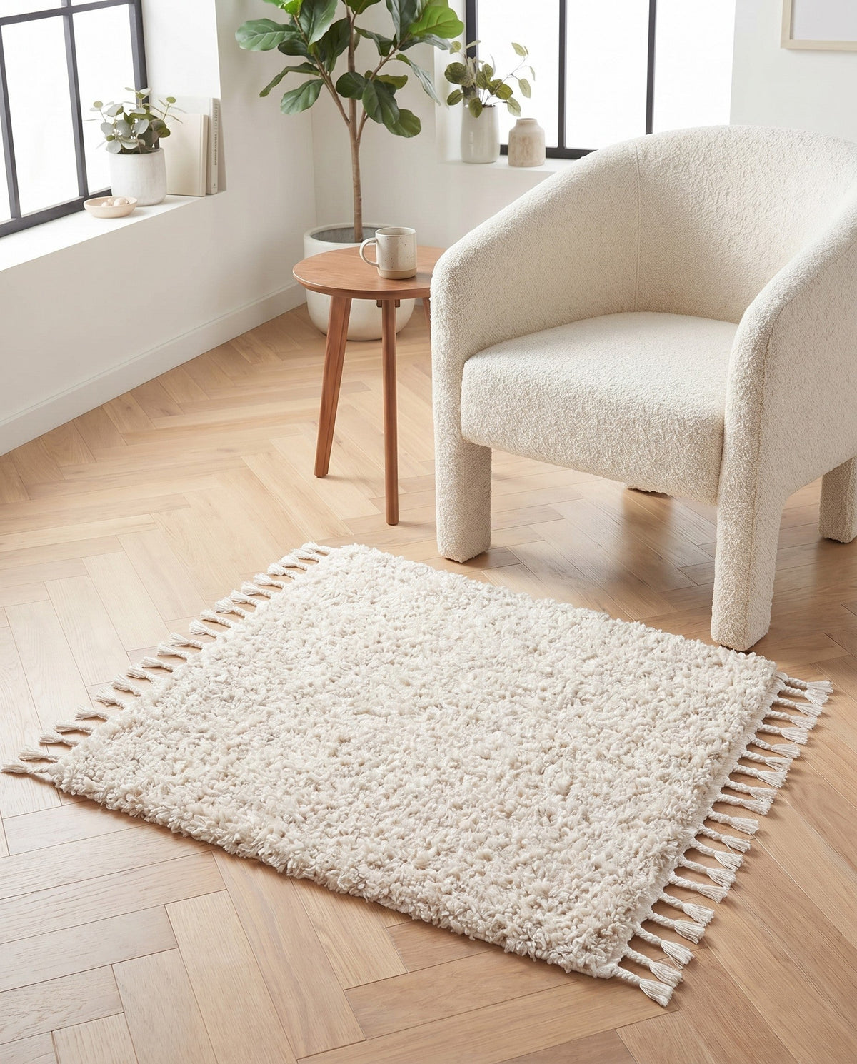Cozy Cove Shag Collection Area Rug -  Harbor Square Ivory  lifestyle 169