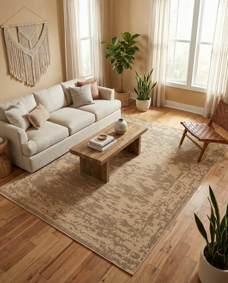 Sahara Sands Collection Area Rug -  Tanis Rectangle Natural  lifestyle 18