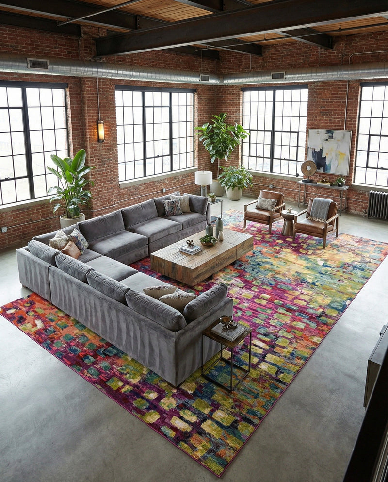 Sevilla Splendor Collection Area Rug -  Andalusia Rectangle Multi  lifestyle 14