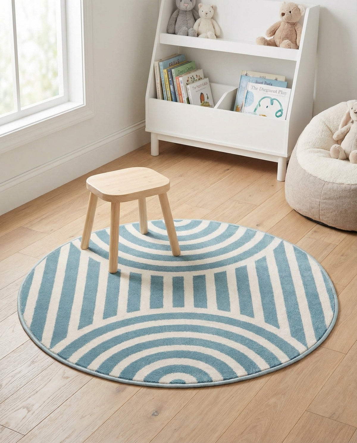 Wonder Tykes Collection Area Rug -  Joydale Round Sky blue  lifestyle 167