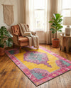 Heritage Elegance Collection Area Rug -  Winterthur (Yellow) Rectangle Yellow  lifestyle 9