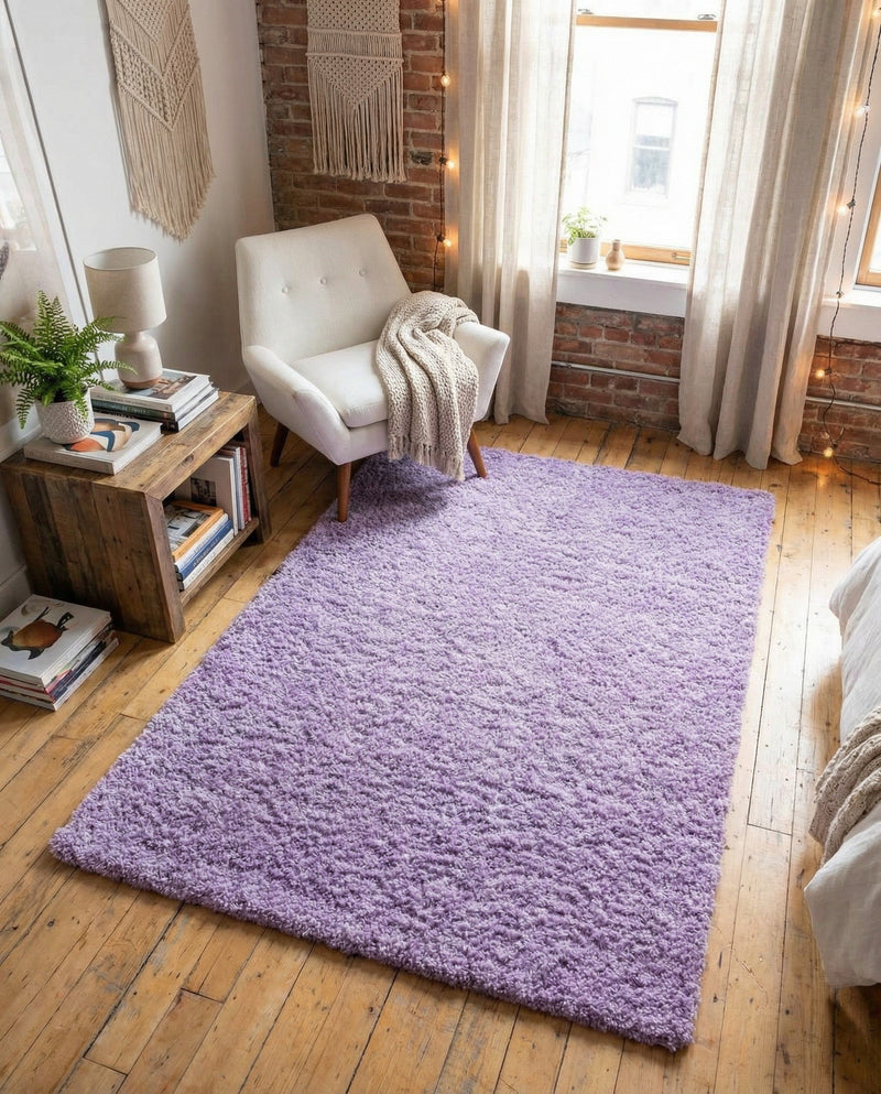 Plush Oasis Collection Area Rug - Serenity (Lilac) Rectangle Lilac  lifestyle 24
