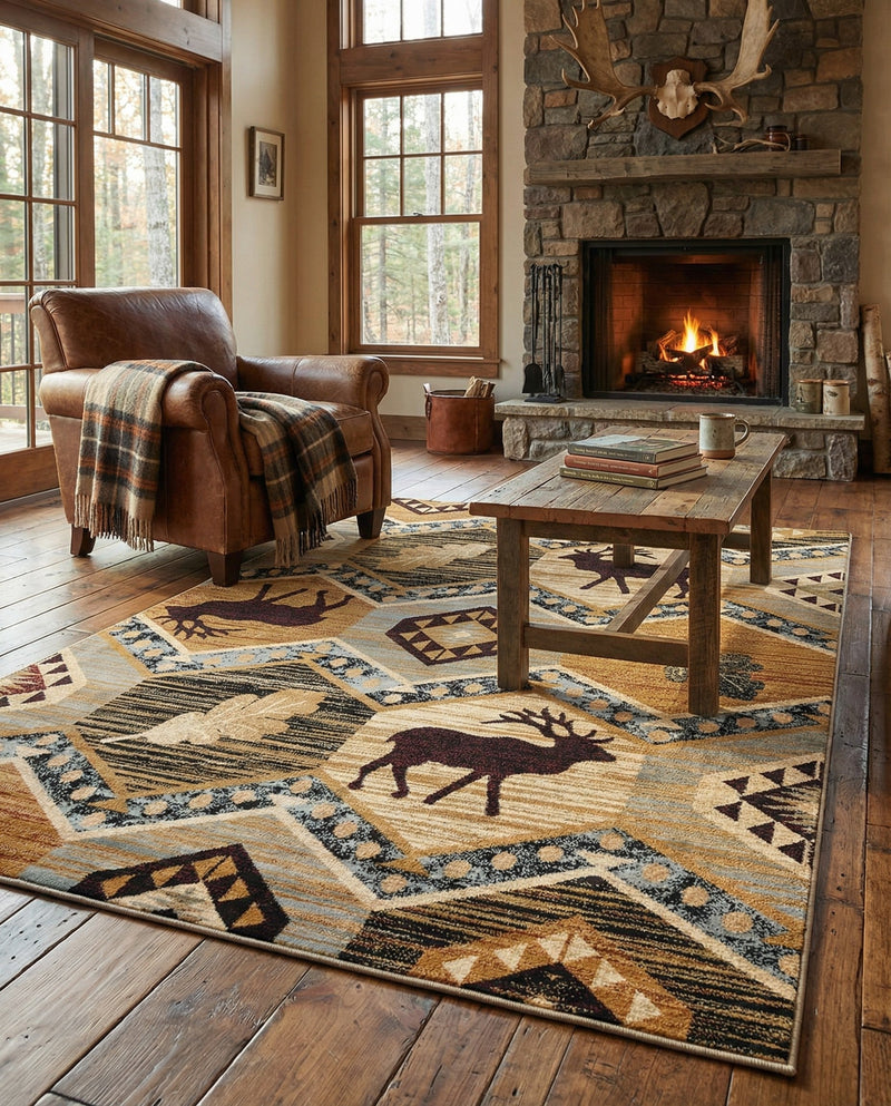Frontier Trails Collection Area Rug -  Mesa Rectangle Blue  lifestyle 23