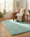 Eternal Plush Oasis Collection Area Rug -  Tranquility (Cyan) Rectangle Cyan  lifestyle 24