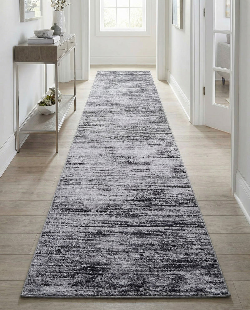 Sahara Essence Collection Area Rug - Oasis (Gray) Runner Gray  lifestyle 46