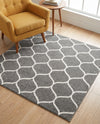 Trellis Mosaic Collection Area Rug -  Pergolatown (Dark Gray) Square Dark Gray  lifestyle 81