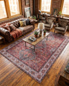 Heritage Elegance Collection Area Rug -  Uffizi Rectangle Rust Red  lifestyle 7