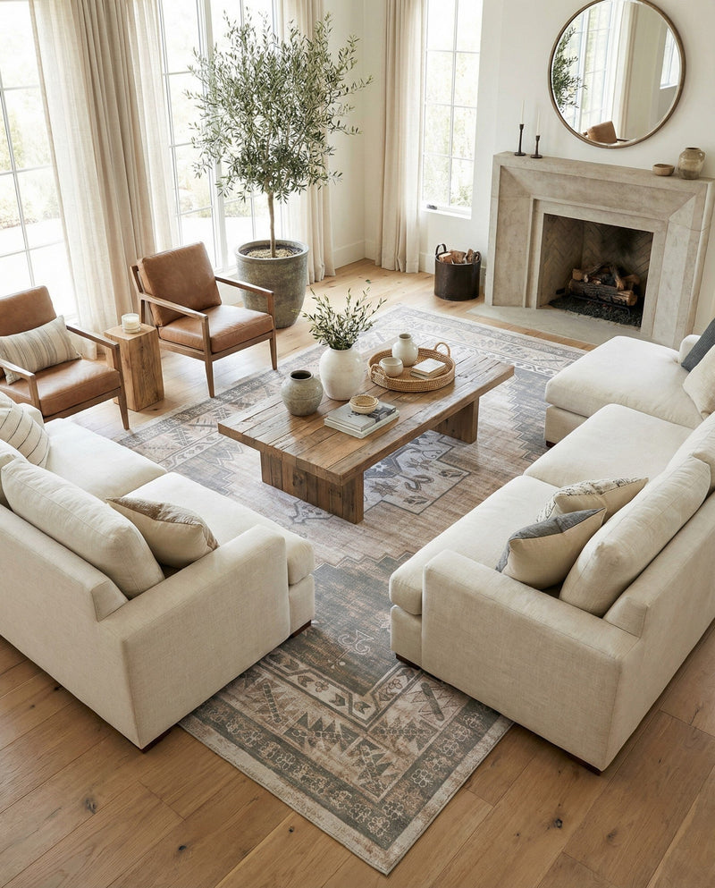 Savannah Series Collection Area Rug -  Augusta (Mink) Rectangle Mink  lifestyle 5