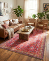 Heritage Elegance Collection Area Rug -  Fontainebleau Rectangle Red  lifestyle 3