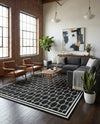 Metro Heights Collection Area Rug -  Fifth Rectangle Black  lifestyle 6