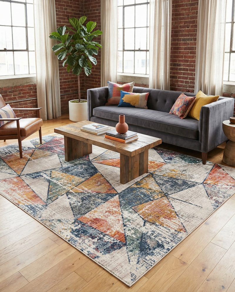 Jewel Oasis Collection Area Rug -  Topaz Rectangle Multi  lifestyle 16