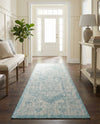 Patio Heritage Collection Area Rug -  Augusta (Aqua) Runner Aqua  lifestyle 75