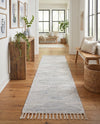 Thar Cotton Collection Area Rug - Jaisalmer (Light Gray) Runner Light Gray  lifestyle 59