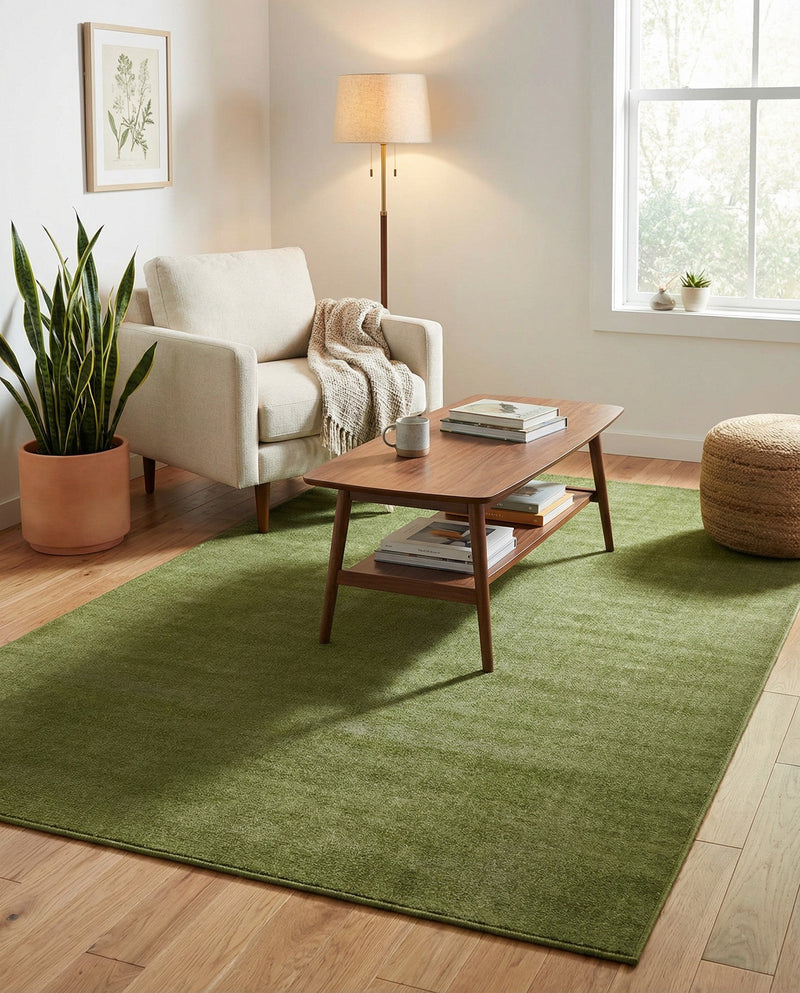 Soho Elegance Collection Area Rug - Chelsea (Green) Rectangle Green  lifestyle 21