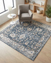 Cascade Range Collection Area Rug -  Shasta (Blue) Square Blue  lifestyle 69