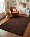 Plush Oasis Collection Area Rug - Serenity (Chocolate Brown) Rectangle Chocolate Brown  lifestyle 35