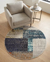 Colorburst Oasis Collection Area Rug - Palette Round Multi  lifestyle 64