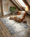 Tranquil Tides Shag Collection Area Rug - Marina Rectangle White  lifestyle 45