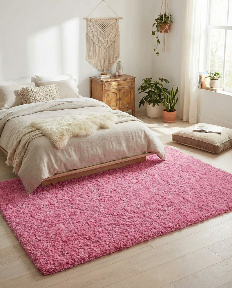 Plush Oasis Collection Area Rug - Serenity (Taffy Pink) Rectangle Taffy Pink  lifestyle 24