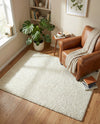 Cozy Comfort Shag Collection Area Rug - Haven (White) Rectangle White  lifestyle 27