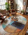 Colorburst Oasis Collection Area Rug - Palette Oval Multi  lifestyle 28