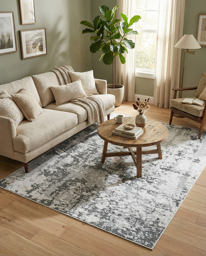 Cathedral Elegance Collection Area Rug -  Basilica Rectangle Gray  lifestyle 54