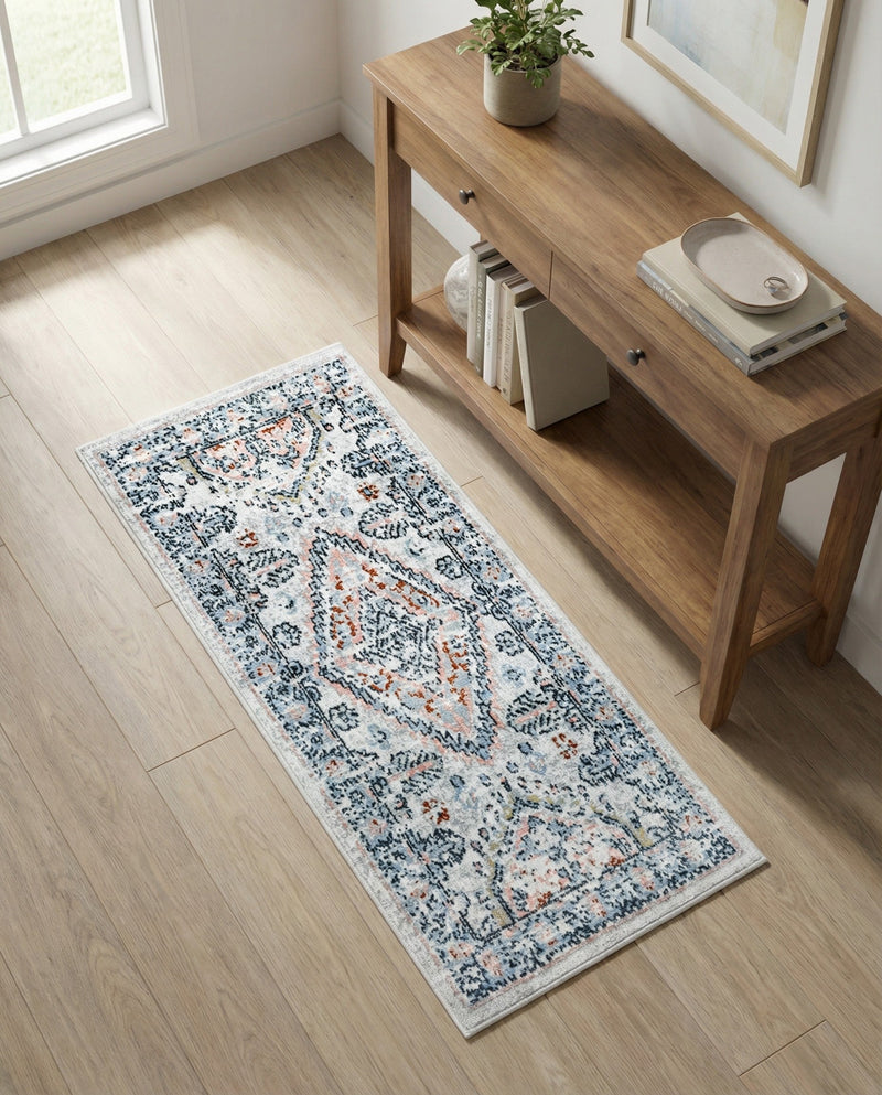 Aegean Elegance Washables Collection Area Rug -  Patmos Runner Ivory  lifestyle 40