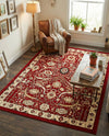Tabriz Tapestry Collection Area Rug - Sahand (Red) Rectangle Red  lifestyle 14