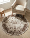 Andes Summit Collection Area Rug -  Aconcagua Round Cream  lifestyle 63