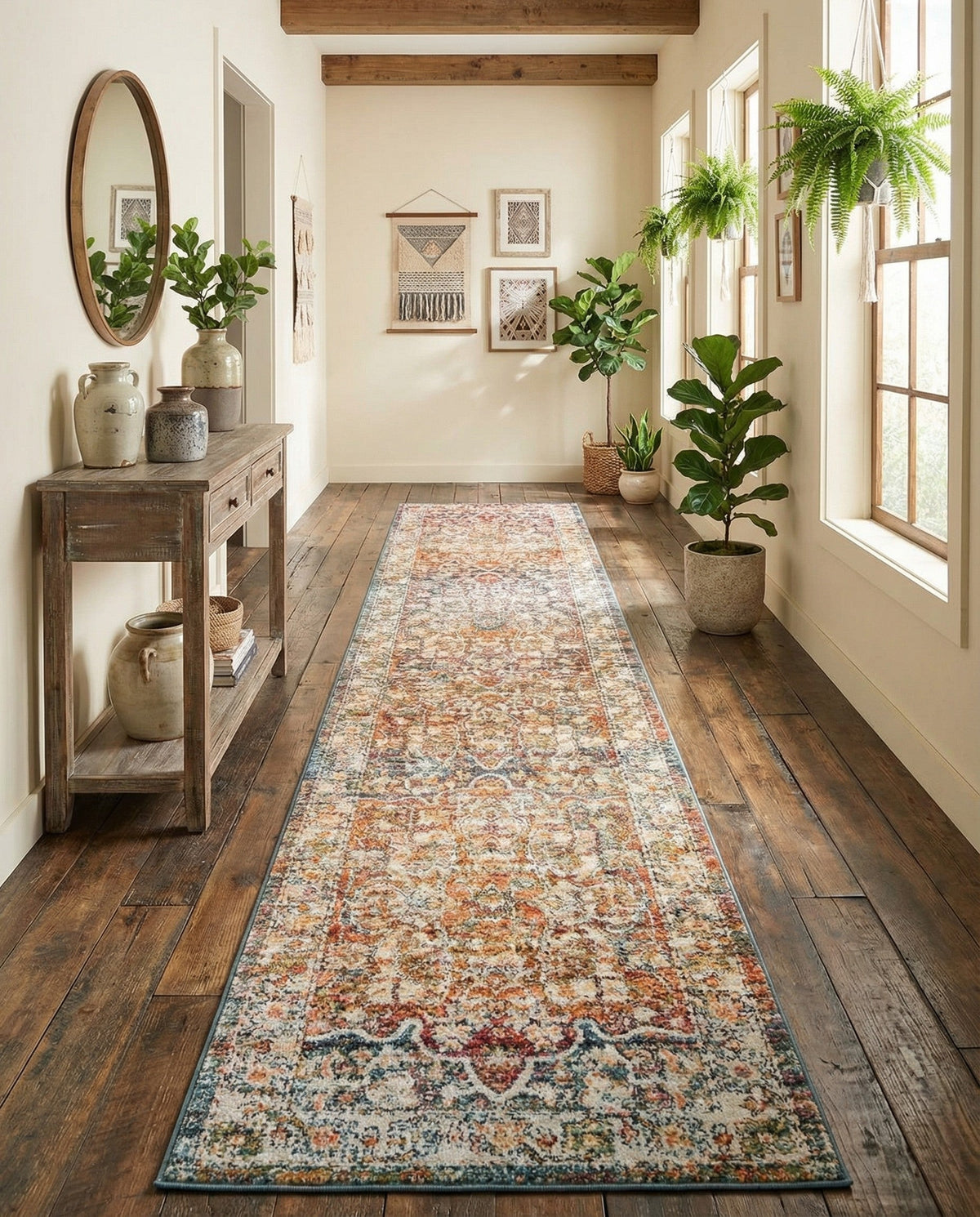 Savannah Soiree Collection Area Rug -  Everglade (Multi) Runner Multi  lifestyle 95