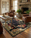 Rural Charm Collection Area Rug - Meadowbrook Rectangle Black  lifestyle 61