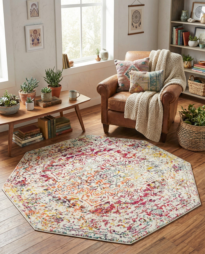 Georgetown Rugs Collection Area Rug - Dupont (Light Multi) Octagon Light Multi  lifestyle 80