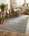 Osian Looms Collection Area Rug - Capri Rectangle Blue  lifestyle 40