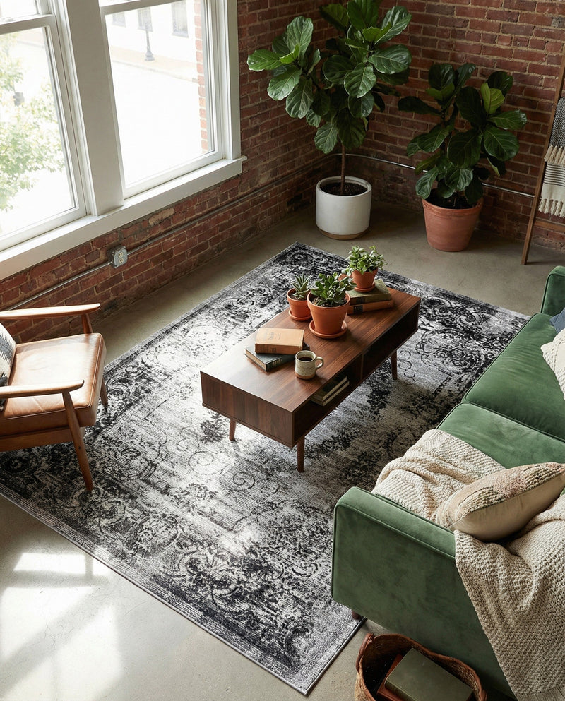 Copenhagen Comfort Collection Area Rug -  Roskilde Rectangle Gray  lifestyle 18