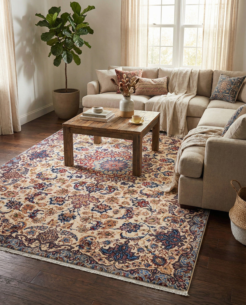 Bazaar Chic Collection Area Rug -  Meknes Rectangle Beige  lifestyle 13