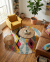 Sedona Vista Collection Area Rug -  Pricklypear Round Multi  lifestyle 77