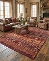 Geneva Terrace Collection Area Rug - Montreux Rectangle Rust Red  lifestyle 55